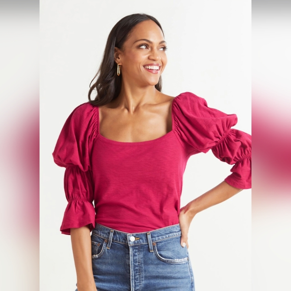Nation LTD Tee Hillary tee in dark pink